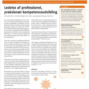Skolen i Morgen. Nr. 8. Maj 2016.19. årgang. Tema: Ledelse af professionel, praksisnær kompetenceudvikling