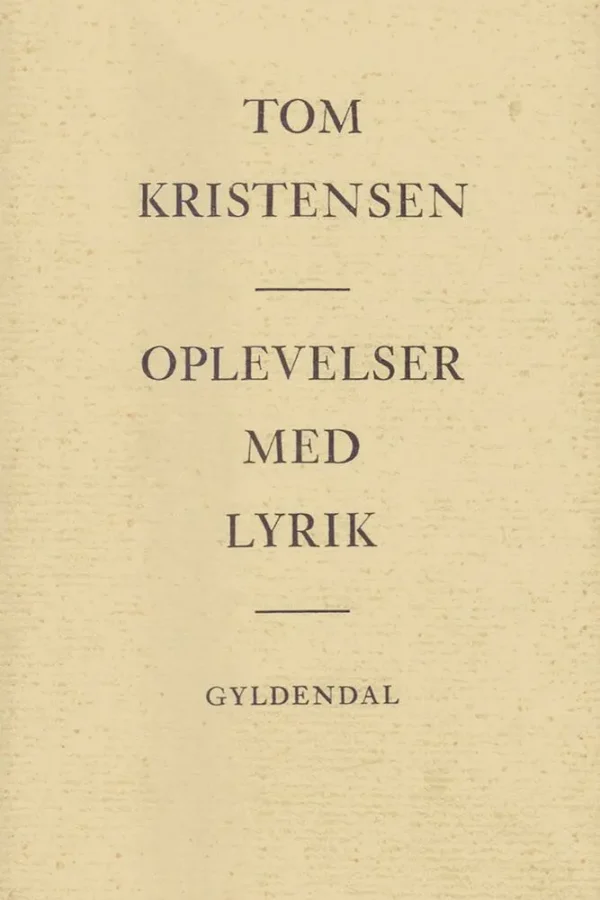 Oplevelser med lyrik
