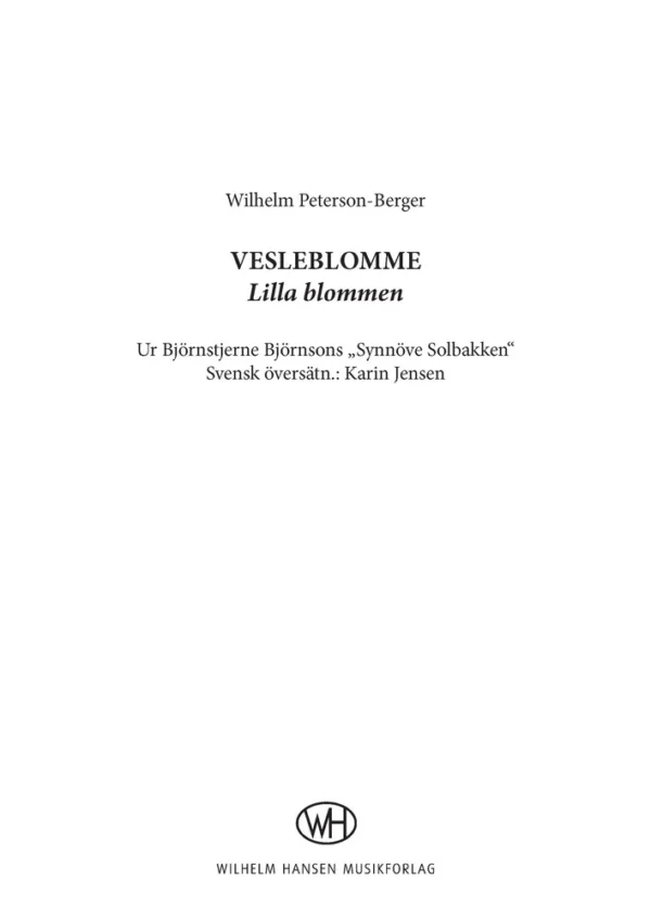 Vesleblomme