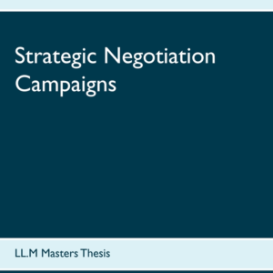 Strategic Negotiation Campaigns