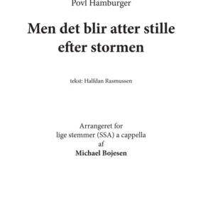 Men det blir atter stille efter stormen (SSA)