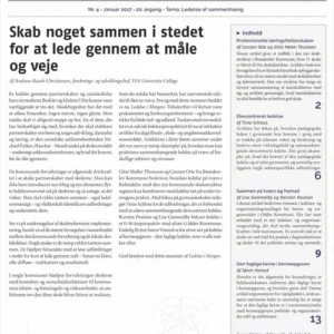 Ledelse i Morgen. Nr. 4. Januar 2017. 20. årgang. Tema: Ledelse af sammenhæng