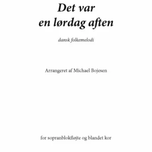 Det var en lørdag aften