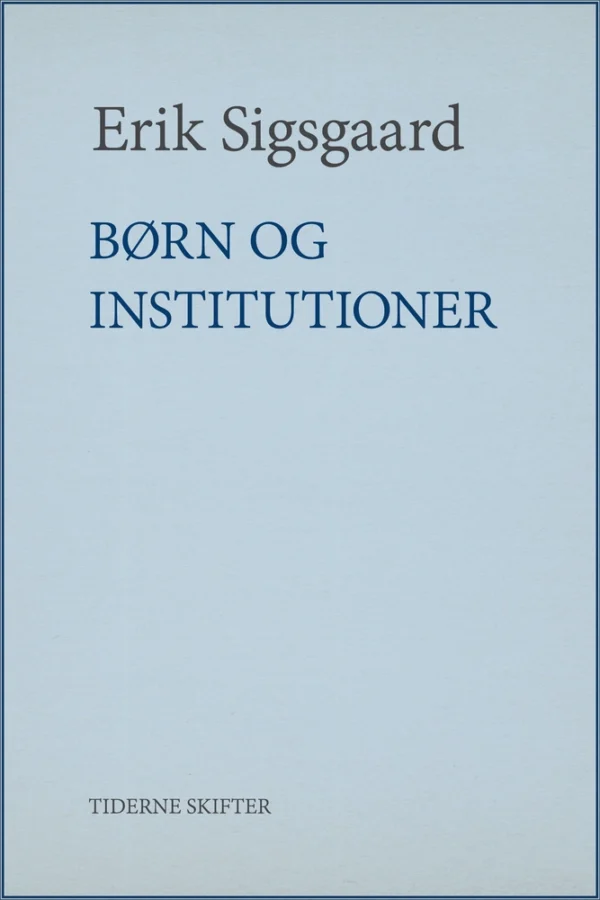 Børn og institutioner