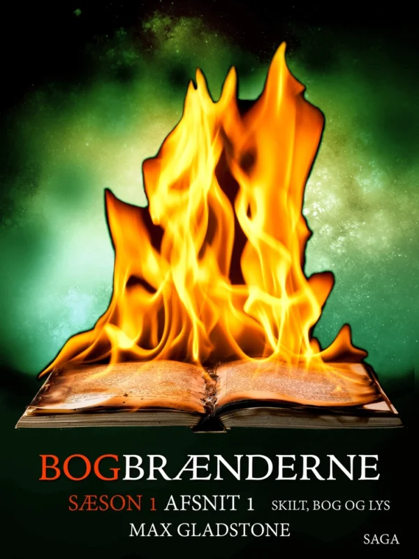 Bogbrænderne Skilt, bog og lys