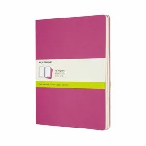 Notesbog Moleskine cahiers xl pink journal p 19x25cm