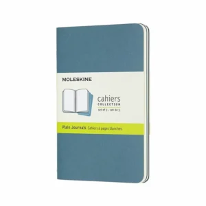 Notesbog Moleskine cahiers pocket briskblue journal p 9x14cm
